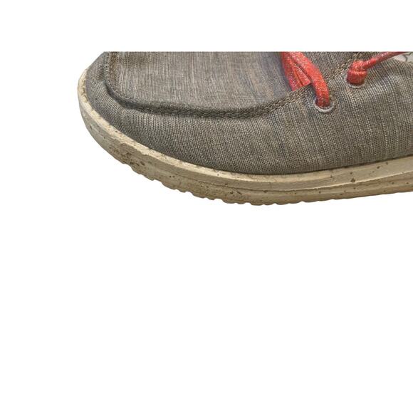 Hey Dude Wendy Girl's Youth Slip-Ons, Linen Grey/Pink Funk Grey US Y2-L3 - Picture 9 of 9